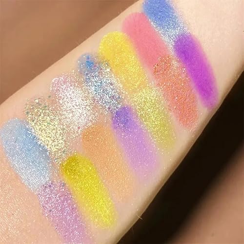 30 Color Rainbow Eyeshadow Palette Highly Pigmented Mattes Glitter Shimmers Eye Shadow Palettes Blendable Long Lasting Waterproof Colorful Professional Makeup Palette Gift Set