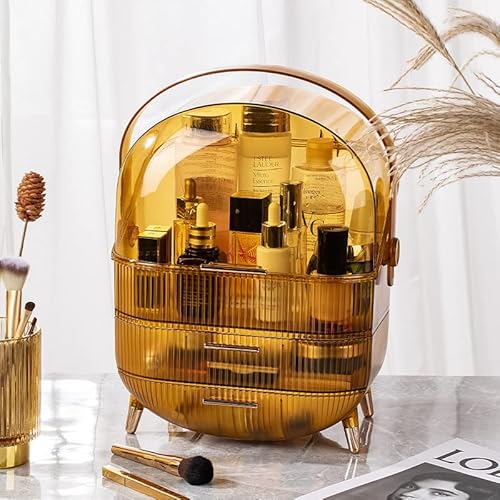 Make up Organizers and Storage, Cosmetics Skincare Organizers with Lid & Drawers, Bathroom, Gifts for Women
