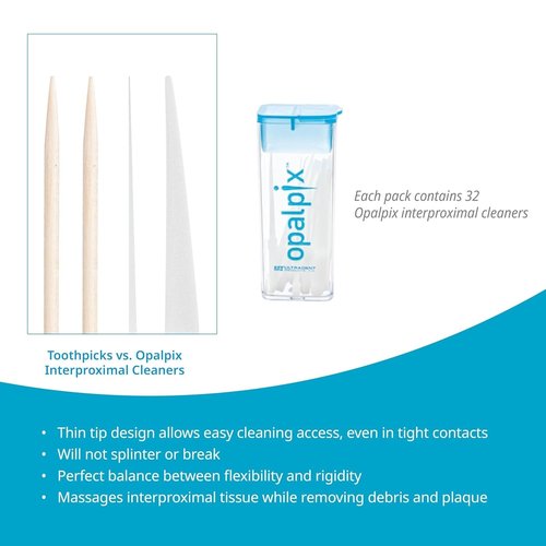 Opalpix Dental Picks (10 Pack) 32ct in Each Pack. Toothpicks. Plastic Tooth Dental Pick Oral Care Soft Gum Floss Picks.Will NOT Break or Splinter
