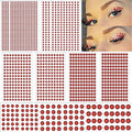 2102pcs Face Gems Stick on, Self Adhesive Hair Jewels Face Rhinestones Stickers Bling Jewels for Hair Nails Makeup Clothes Shoes Bags DIY Craft, 7 Size 14 Sheets (red)
