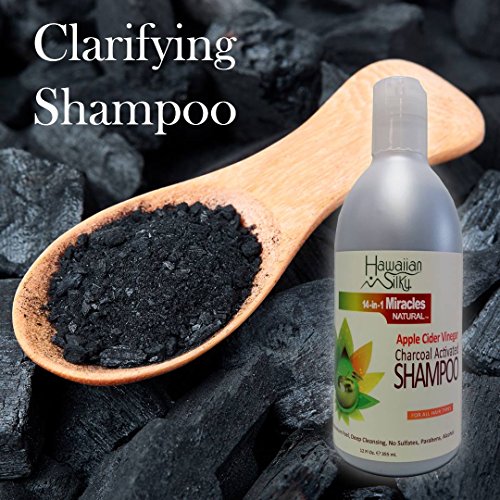 Hawaiian Silky Hawaiian silky 14-in-1 miracles charcoal activated shampoo 12 fluid ounce, White, 12 Fl Ounce