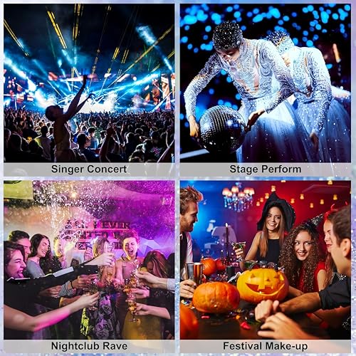 Body Glitter Stick 11 Colors Holographic Mermaid Sequins Chunky Face Glitter Stick Singer Concerts or Music Festival Rave Glitters Makeup for Face/Body/Hair/Eyes/Lip (01 Gold)