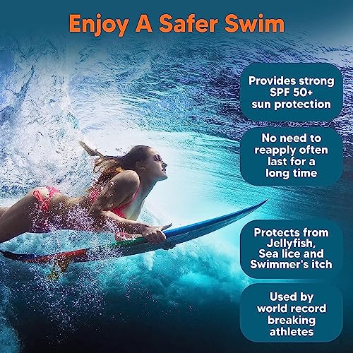 Safe Sea Jellyfish Sting-Blocking Sunscreen, SPF 40+ Spray 4 Fl oz, Waterproof, Biodegradable, Coral Reef-Safe ? Body and Face Sunscreen, Anti-Jellyfish and Sea-Lice sting protection.