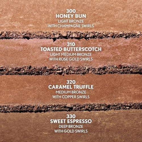 COVERGIRL TruBlend Skin Enhancer Baked Luminous Bronzer, with Hyaluronic Acid & White Rose Extract, Blends Seamlessly - 310 Toasted Butterscotch (Light Medium Bronze with Rose Gold Swirls)