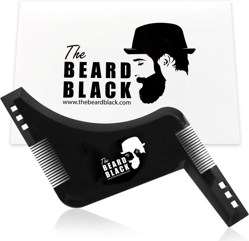 The BEARD BLACK Beard Shaping & Styling Tool with Inbuilt Comb, Perfect for Line Up & Edging, Use with Beard Trimmer or Razor