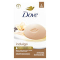 Dove Indulge Soap Bar 6 Bars Warm Vanilla + Sweet Cream for Hydrated & Soft Skin 3.75 oz