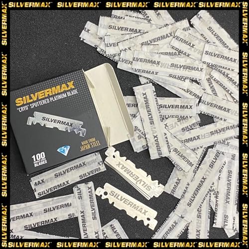 Silvermax from The Shave Factory Japan Steel Single Edge Razor Blades 100 pcs