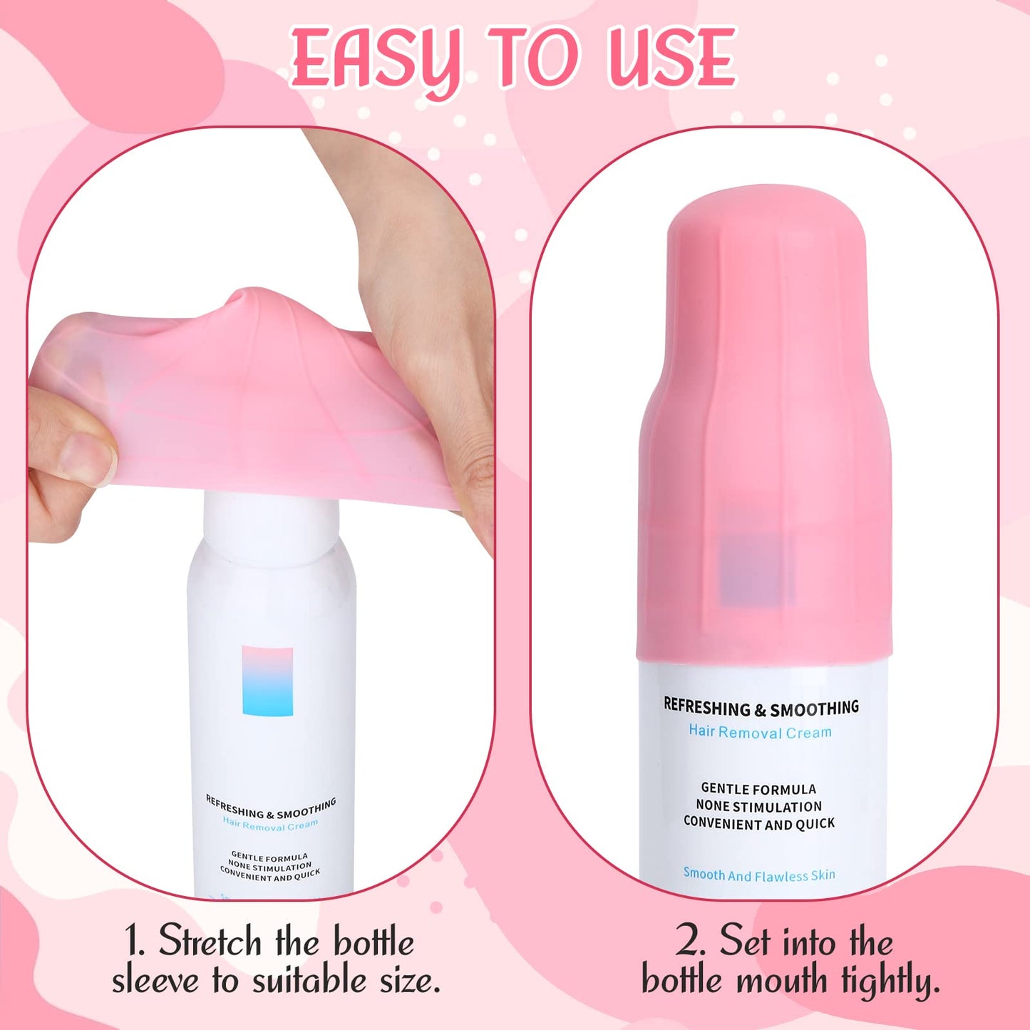 8PCS Leak Proof Sleeves for Travel Containers Elastic Sleeves for Leak Proofing Reusable Leak Proof Locks Toiletries Sleeves Covers for Travel in Luggage Silicone Bottle Covers Gadgets Accessory