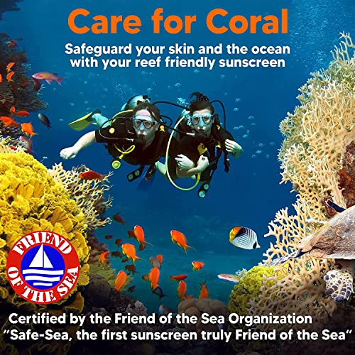 Safe Sea Jellyfish Sting-Blocking Sunscreen, SPF 40+ Spray 4 Fl oz, Waterproof, Biodegradable, Coral Reef-Safe ? Body and Face Sunscreen, Anti-Jellyfish and Sea-Lice sting protection.