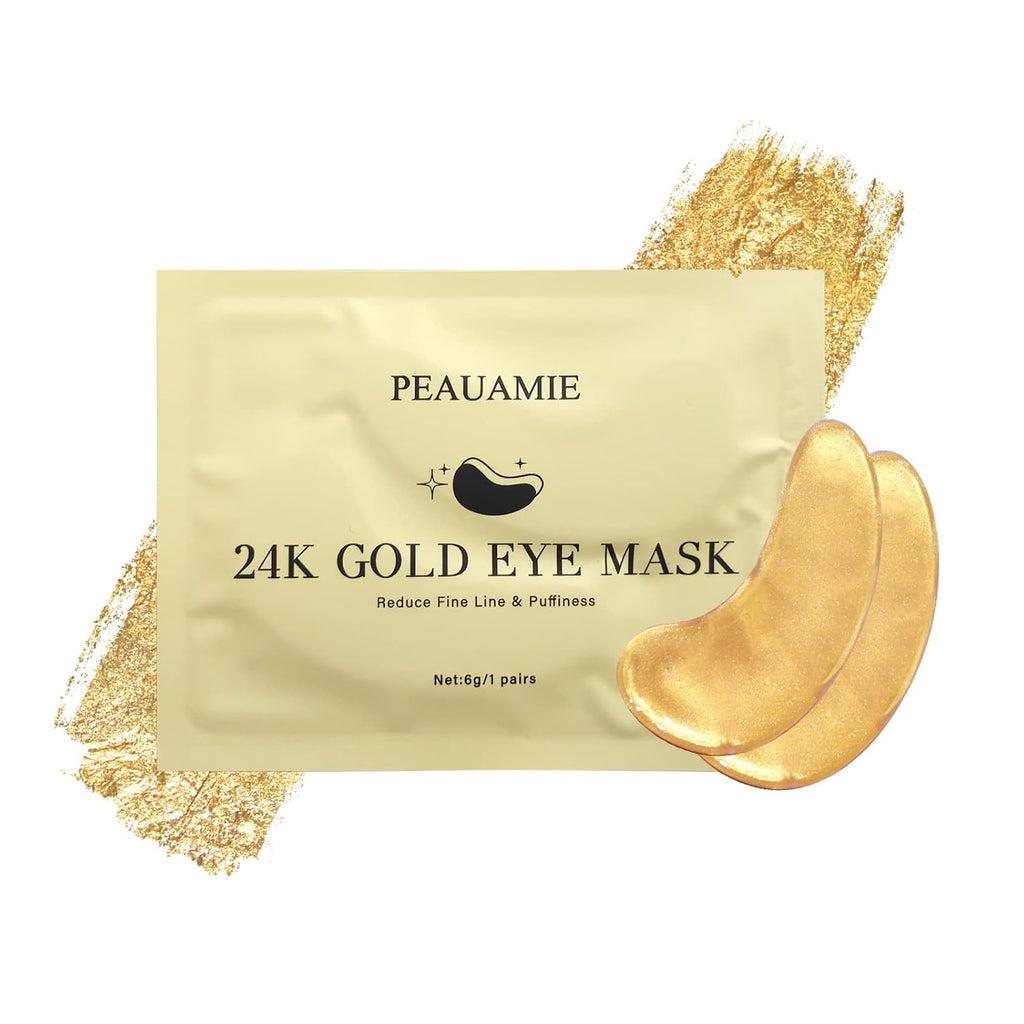 Under Eye Patches Gold and Hyaluronic Acid for puffy eyes,Rose Eye Masks for Dark Circles and Puffiness skin care Smooth Wrinkles products 30 Pairs