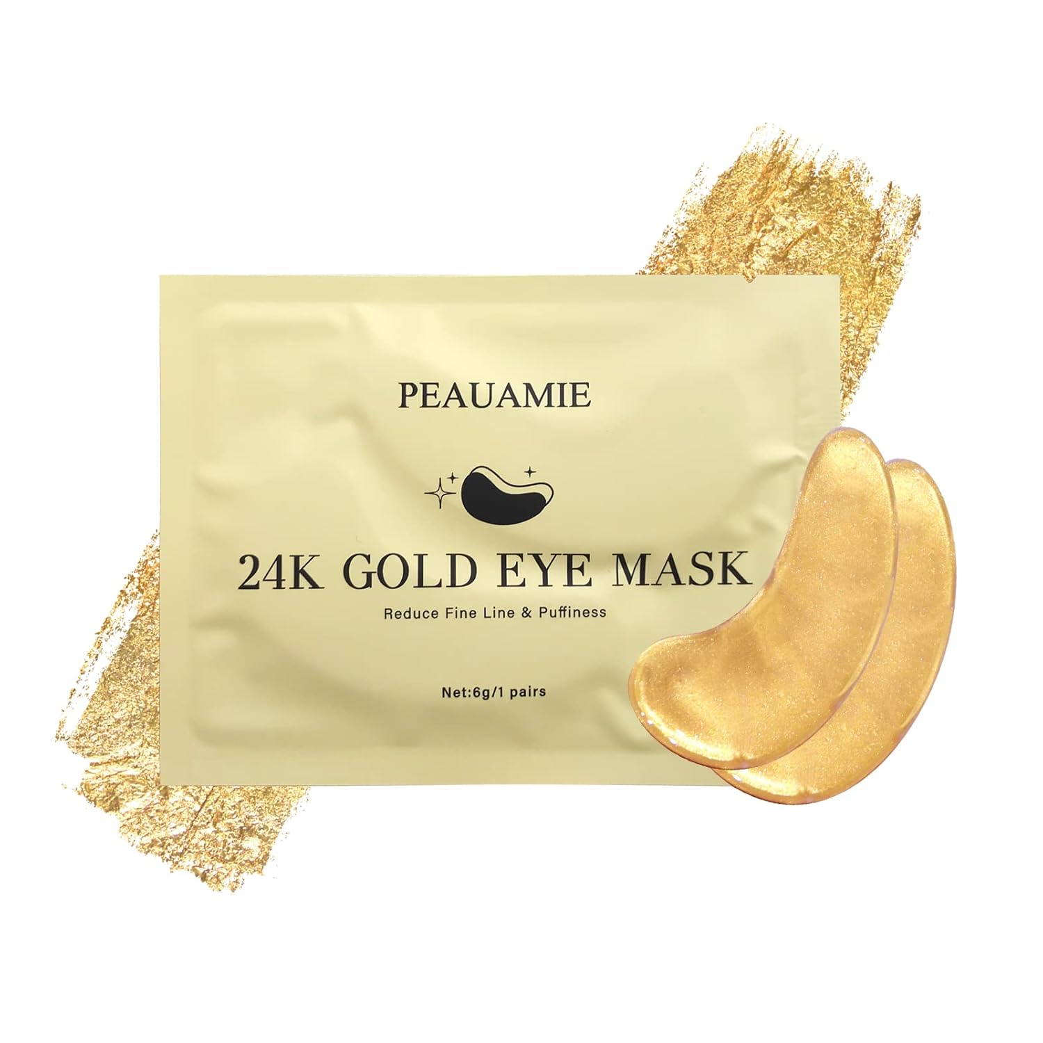 Under Eye Patches Gold and Hyaluronic Acid for puffy eyes,Rose Eye Masks for Dark Circles and Puffiness skin care Smooth Wrinkles products 30 Pairs