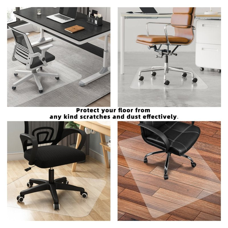 Heavy Duty Clear Chair Mat for Hardwood and Tile Floors - Office Desk Floor Protector 36x48