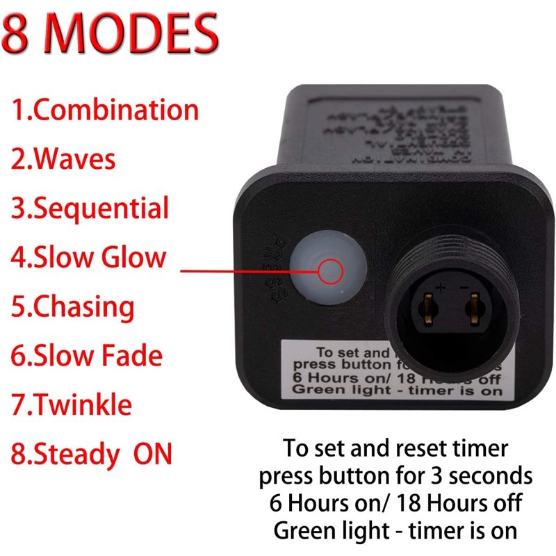 Indoor & Outdoor Waterproof LED Christmas String Lights - 81 ft Extension Corded Decor