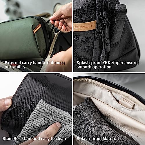PGYTECH Wash Pouch Toiletry Bag Mini Tech Accessories Pouch Electronics Organizer Bag, Black