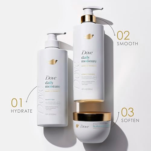 Dove Hair Hyaluronic Moisture for Dry Hair 10-in-1 Hydrating Hair Mask with Bio-Protein Care Technology and Hyaluronic Serum 9.2 Fl Oz