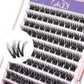 GAQQI Lash Clusters, Cluster Eyelash Extensions 110 Cluster Lashes, Wispy Volume Eyelash Clusters 10-14mm, Multilayered 3D Individual Lashes, Soft and Thin Band (3D-GQ08)