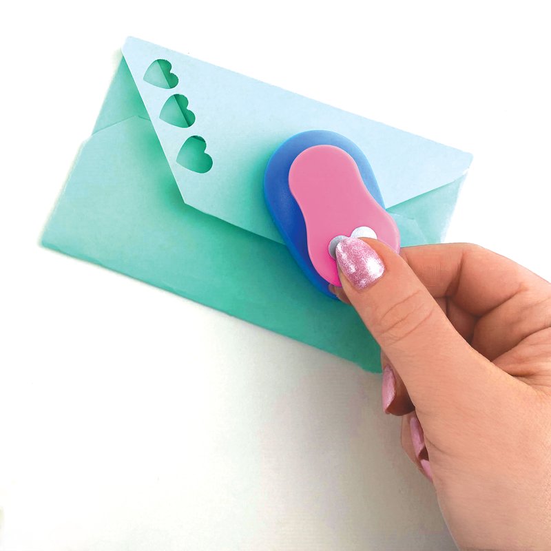Kids Craft Punch Set with 3 Shape Hole Punchers for Arts and Scrapbooking