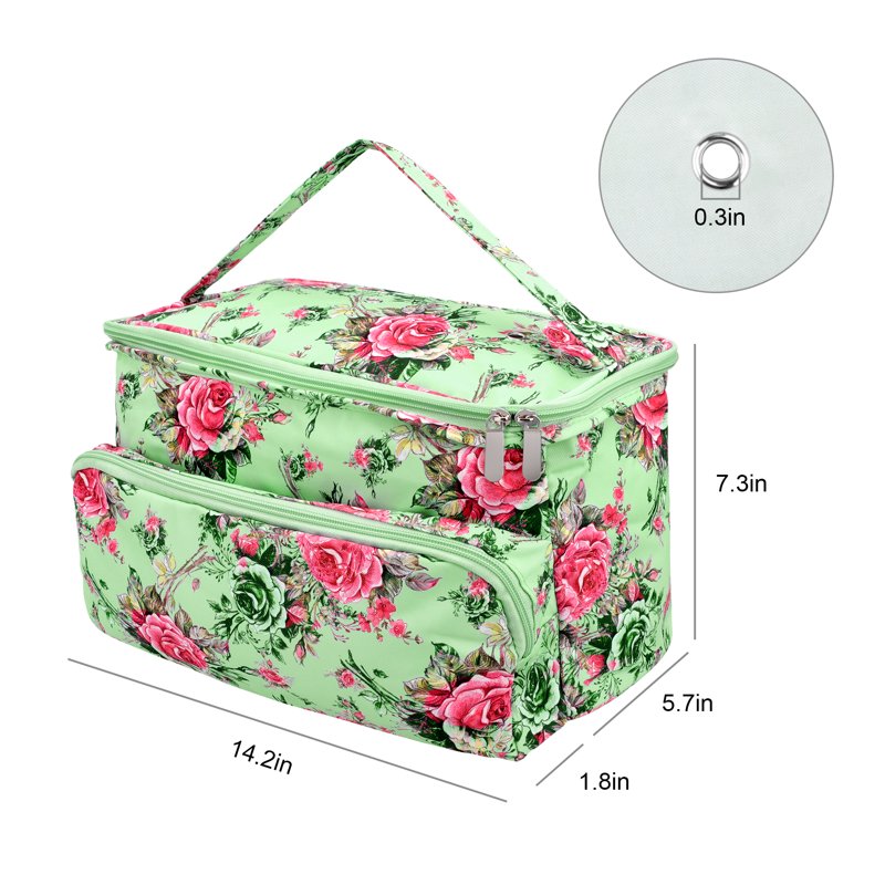 Large Yarn Storage Tote Bag for Knitting and Crocheting - Portable Organizer with Pockets