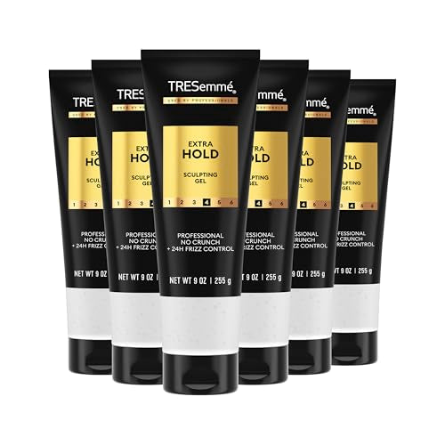 TRESemm? Extra Hold Hair Gel Pack of 6 Alcohol-Free for 24-Hour Frizz Control and Humidity Protection 9 oz
