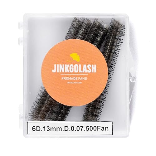 500 Eyelash Extension Promade 4D to 16D Not Premade, Ultra Lash Fans 0.03/0.05/0.07mm Thickness, C D Curl Lashes, 8 - 16mm Length for Easy Volume Individual Eyelash Extensions Clusters DIY(6D-0.07-C (8mm))