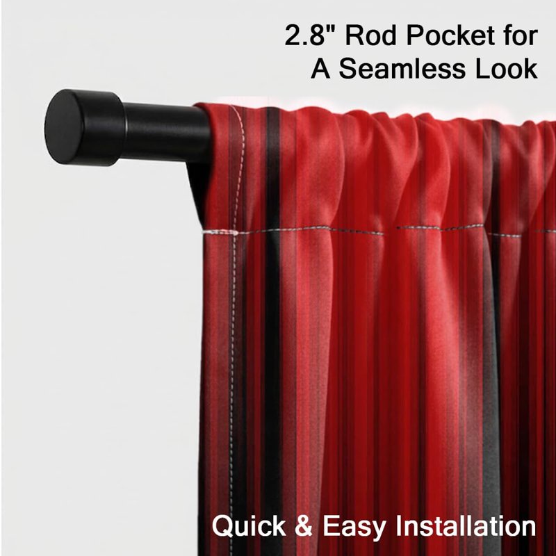 Gothic Dark Anime Ombre Curtains - 52x84 Inch Window Drapes for Gaming Bedrooms