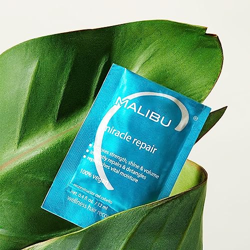 Malibu C Miracle Repair Hair Reconstructor - Nourishing Treatment for Weak, Damaged Strands - Flax Protein & Vitamin B5 for Moisture