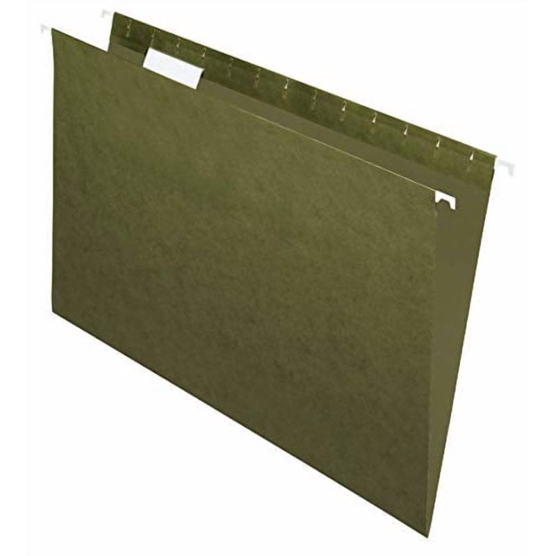 Legal Size Green Hanging File Folders Pack of 25 - Eco-Friendly Office Organization