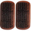 Diane medium firmness reinforced boar bristle, curved military style wave mens hair brush, d8175 (Pack of 2)