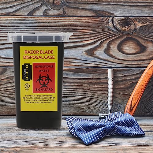 6pcs Recycle Holder Hairdressing Used Cutter Bank Shalon Barber Collect Factory Storage Shop Barbershop Container Family Blades Waste Safe Razor Razors for Home Blade Black Safety
