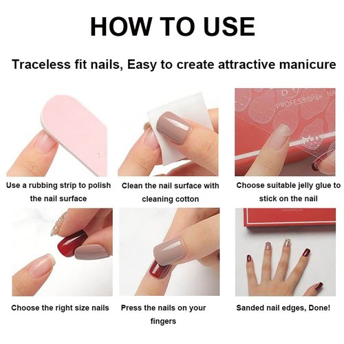 Christmas Black Press on Nails Short Square Fake Nails with White Snowflake Starry Night Designs Glossy Coffin False Nails Cute Glue on Nails Holiday Artificial Stick on Nails for Women Girls 24Pcs
