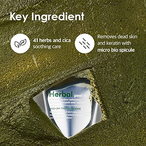 MEDI-PEEL Herbal Peel Tox 4.23 fl oz / 120g | Peeling Facial Soothing Cleanser, Exfoliating Cleanser | Wash Off Cream Mask | Vegan, Korean Skincare, For All Skin Types