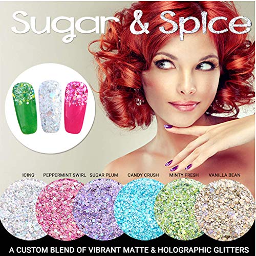 GLITTIES - Icing - Holographic & Matte Chunky Mixed Glitter ? COSMETIC GRADE ? Festival Body Glitter, Makeup, Face, Hair, Lips, Nails - (10 Gram)