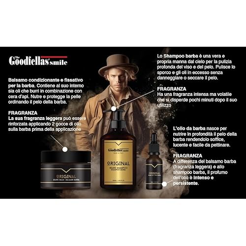 The Goodfellas' smile. Nourishing Beard Shampoo, 250ml/8.5 oz, Made in Italy, Sea Citrus