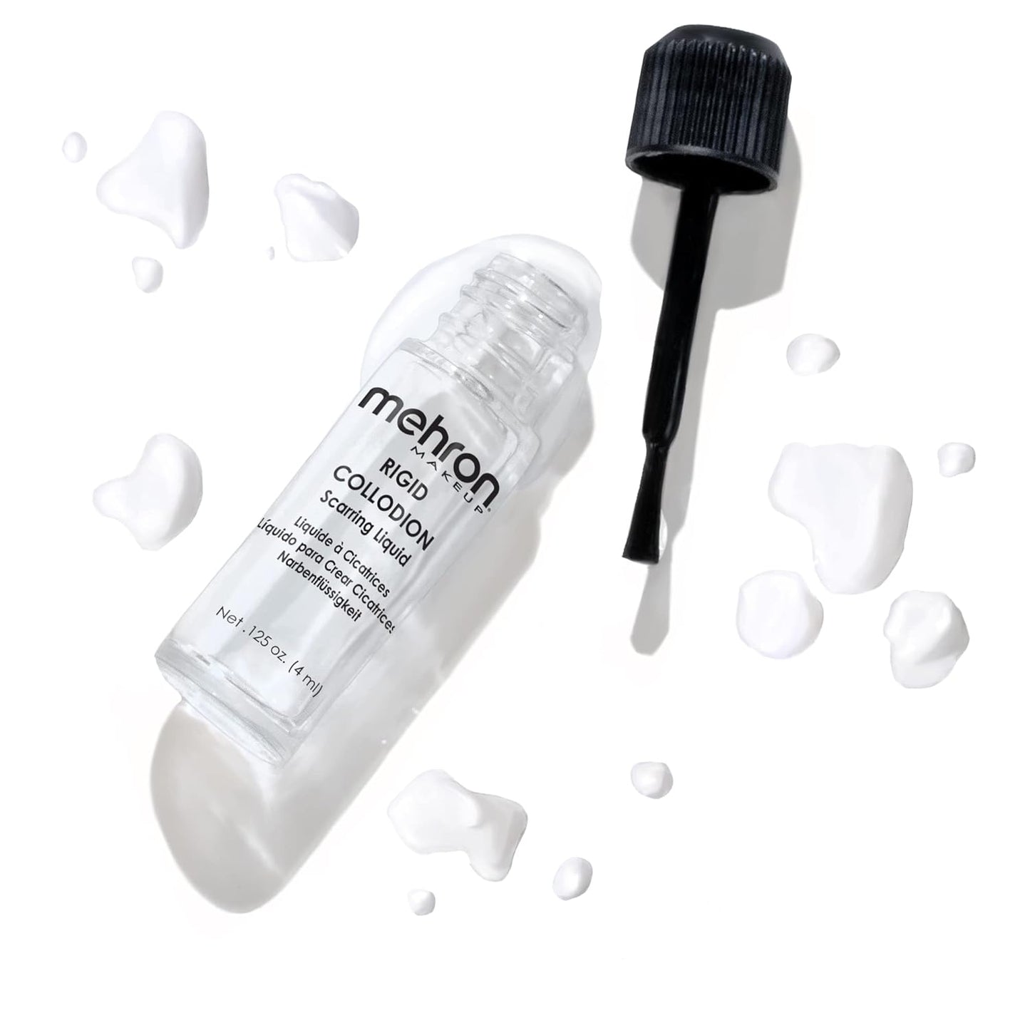 Mehron Rigid Collodion Scarring Liquid with Brush - SFX Scar Makeup 0.125 oz