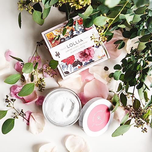 LOLLIA Always in Rose Body Butter, 5.5 oz. - Rose & Hibiscus Fragrance ? Shea Butter & Cocoa Butter, Body Lotion for Women, Hydrating & Smooth Body Moisturizer