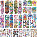 Tazimi 380 Styles (27 Sheets) Temporary Tattoo Full & Half Arm Tattoos Sleeves Marine Life Space Ship Racing Car Forest Animals Dinosaur Cartoon Tattoos Stickers forParty Supplies