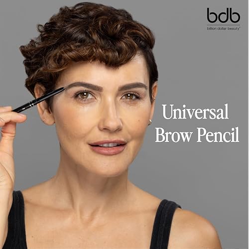 Billion Dollar Brows Universal Eyebrow Pencil ? Dual-Ended Design with Precision Tip & Spoolie, Matte Finish, Waterproof, Easy to Use, Vegan & Cruelty-Free for Perfectly Defined Brows