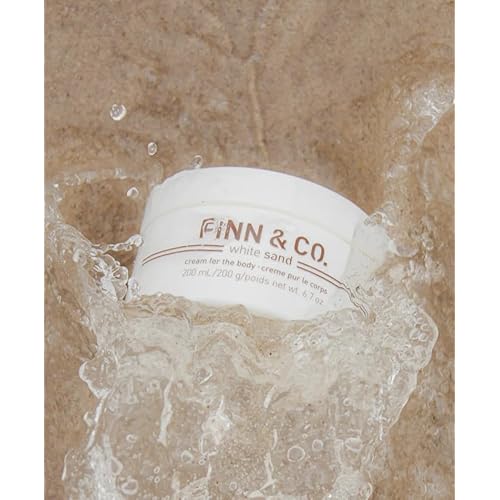 FINN & CO. White Sand Body Cream - Hydrating Moisturizer with Shea Butter, Vitamins A, C & E - Smoothes & Nourishes Skin - Paraben Free, Cruelty Free, Beach Inspired Scent | 6.6 oz