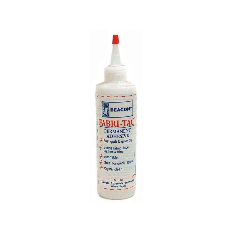 Fabric Glue - Quick Dry Permanent Clear Adhesive for Fabric, Wood & Leather 8oz