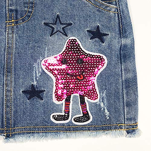Peacolate 4-11T Little&Big Girls Jumper Dress Casual Strap Denim Overalls