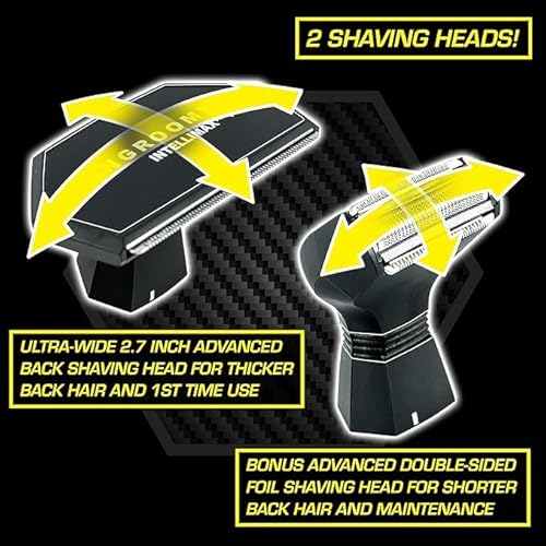 MANGROOMER - INTELLIMAX PRO ? Back Hair Shaver Complete FOIL Attachment Head