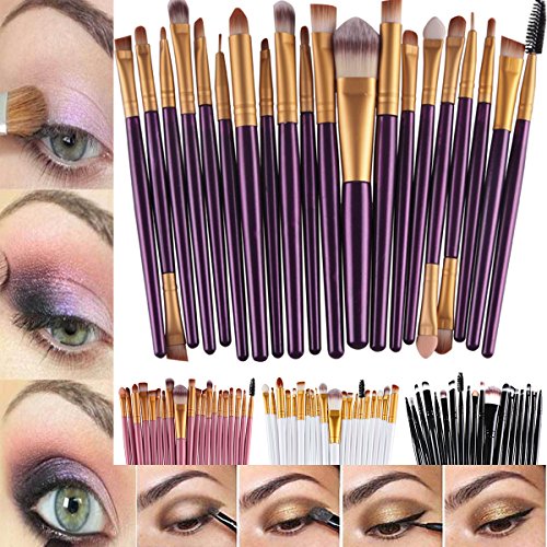 20pcs Makeup BRUSHES Kit Set Powder Foundation Eyeshadow Eyeliner Lip Brush NEW ¡¦ (WHITE + GOLD)