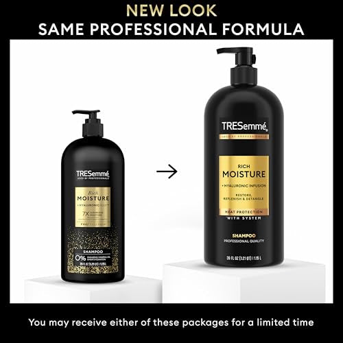 TRESemm? Rich Moisture Hydrating Shampoo with Pump for Dry Hair Formulated With Pro Style Technology 39 Fl Oz