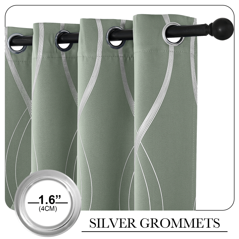 Blackout Window Curtains 2 Panels Room Darkening Thermal Insulated Drapes