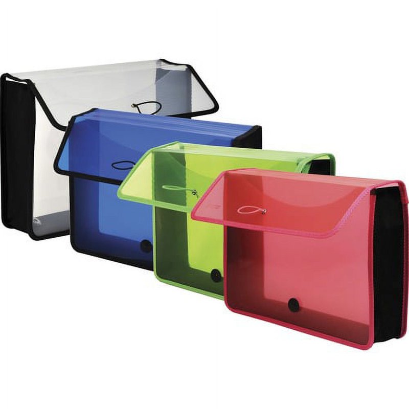 Letter-Size Polypropylene Expanding File Wallet - 8.5 x 11 Inches, 3 Inch Capacity, Blue