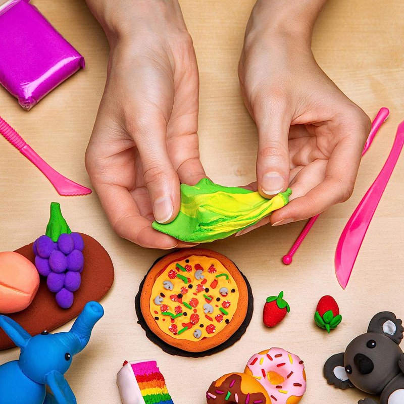 Air Dry Clay Set with 36 Colors & Tools for Kids - Modeling & Crafting