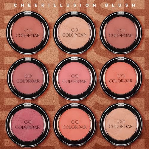 Colorbar Cheekillusion Blush - Lightweight and Silky Powder Blush - Long-lasting and Smudge-proof - Buildable Color - 016 Sweet Scarlet - 0.14 oz