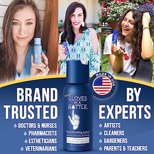 Gloves In A Bottle 6-Pack Shielding Lotion - Great for Dry Itchy Skin! Grease-less and Fragrance Free! (2oz-60ml)