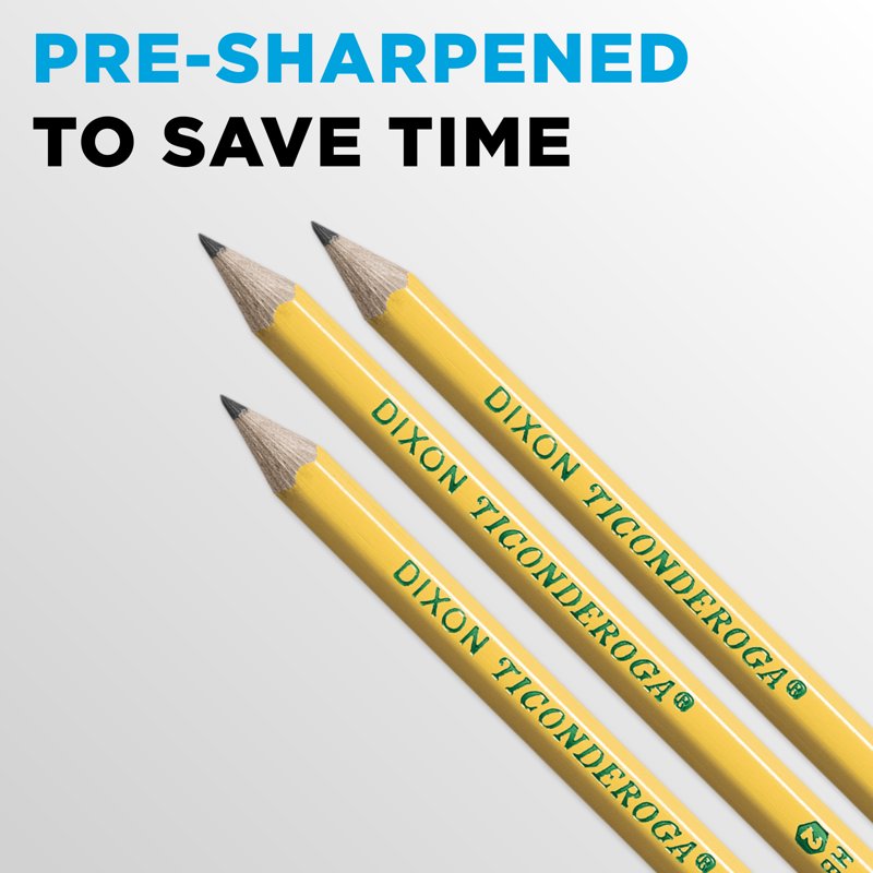 Pre-Sharpened #2 HB Wooden Pencils with Erasers, 48 Pack, Yellow