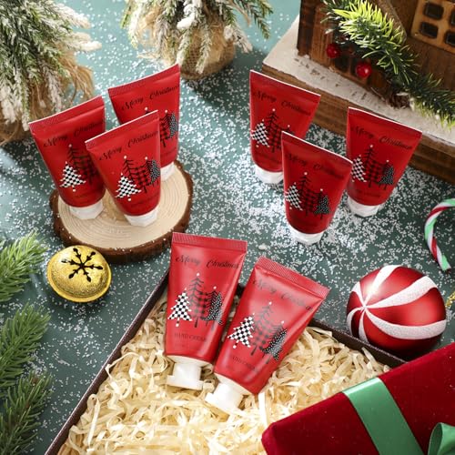30 Pcs Holiday Hand Cream Bulk Winter Gifts for Women Christmas Party Favors Mini Hand Lotion Set 1.1 Fl oz Travel Size for Dry Skin Women Mom Coworkers(Tree)
